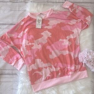 Women Crewneck Long Sleeve Tops Lightweight Sweater Size Large